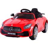 Elbil børn gummihjul Megaleg Mercedes GTR AMG til Børn 12V m/2.4G fjernbetjening og Gummihjul, Rød