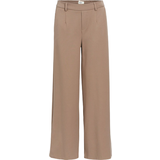 Object L Bukser & Shorts Object Wide Trousers - Fossil