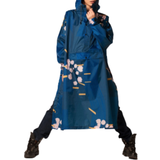 Blå - One Size Overtøj Rainkiss Rain Poncho Unisex - Japanese Blossom