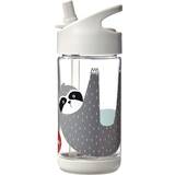 Grå - Silikone Babyudstyr 3 Sprouts Sloth Water Bottle 355ml