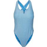 Pieces Dame Badedragter Pieces Pcbling Swimsuit Lurex SWW Badedragter hos Magasin Alaskan Blue/silver Lurex