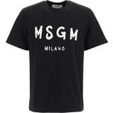 MSGM Bomuld Tøj MSGM Logo Print T-shirt - Black