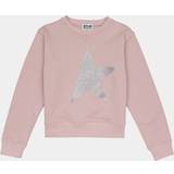 Guld Sweatshirts Børnetøj Girl's Crewneck Star Sweatshirt, 4-10 PINK/SILVER