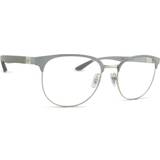 Ray-Ban +5,00 - Herre Brille Ray-Ban Man Rb8422 Grey On Silver Clear Lenses Polarized 54-19