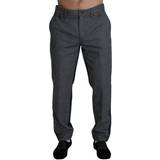 52 - Rød Bukser & Shorts Dolce & Gabbana DG Gray Dress Denim Trousers Cotton Pants Gray IT50