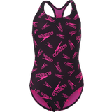 Polyamid Badetøj Speedo Boom Logo Medalist Swimsuit - Black/Electric Pink (812858)