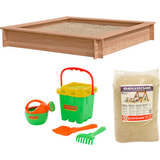 Legeplads Nordic Play Active Sandpit Larch with Sand Toys 150x150cm