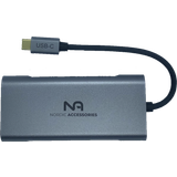 Dockingstationer Nordic NOR-UH07-3 7-in-1 USB-C Dock