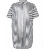 Ichi Dame Skjorter Ichi Gry shirt natural stripe