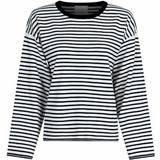 Dame - Stribede T-shirts & Toppe Neo Noir Enna Stripe Knit Blouse - White