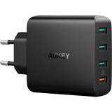 Aukey Batterier & Opladere Aukey 4-Port USB Wall Charger with QC 3.0 Bestillingsvare, 9-10 dages levering