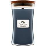 Woodwick Gul Lysestager, Lys & Dufte Woodwick Scented candle with lid - Evening Onyx Duftlys