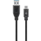 Skærmet - USB A-USB C - USB-kabel Kabler Goobay Sync & Charge Super Speed USB A 3.0 - USB C M-M 0.5m