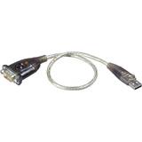 Grå - USB Kabler Aten USB A - Serial RS232 M-M Adapter 0.4m