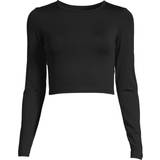 Casall Dame Overdele Casall Crop Long Sleeve T-shirt - Black