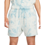 Batik - Dame Bukser & Shorts Nike Women's Sportswear Washed Jersey Shorts - Worn Blue/White