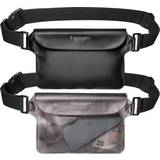 Vandtætte Bæltetasker Spigen A620 Waterproof Case Aqua Shield Waist Bag 2-pack - Black
