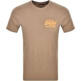 Superdry Beige Overdele Superdry Vintage Label Neon T-Shirt Canyon Sand Brown