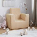 Hvid Lænestole vidaXL sofa til børn blødt plys cremefarvet