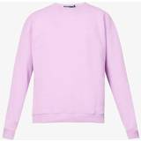 Polo Ralph Lauren Lilla Overdele Polo Ralph Lauren Womens Soft Lilac Logo-embroidered Cotton-blend Sweatshirt