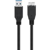 Goobay USB A-USB Micro-B - USB-kabel Kabler Goobay USB A - USB Micro B 3.0 M-M 1m