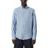 NN07 S Overdele NN07 Arne Linen Shirt - Ashley Blue