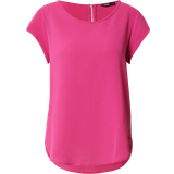 Løs - Pink Bluser Only Vic Loose Short Sleeve Top - Rose/Very Berry