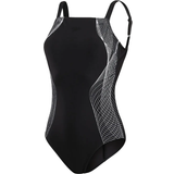Speedo Women's Crystallux Printed Swimsuit - Black/White
