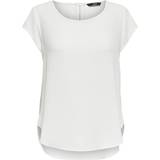 32 - Dame Bluser Only Vic Loose Short Sleeve Top - White/Cloud Dancer