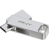 PNY 256 GB Hukommelseskort & USB Stik PNY fdi256dulinktyc otg usb 3.2 c-type & type a 256gb metal silver