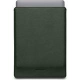 Grøn Sleeves Woolnut Leather Sleeve for 13-inch MacBook Air and MacBook Pro in Green Green