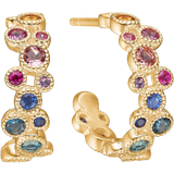 Safirer Øreringe Mads Z Luxury Rainbow Earrings - Gold/Multicolour
