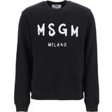 MSGM Bomuld Sweatere MSGM Brushed Logo Sweatshirt - Black