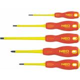 Neo Skruetrækkere Neo 1000V insulated screwdrivers 5 pcs. 04-220 Skruetrækker med lige kærv