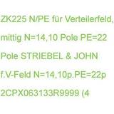 Striebel & John Kabelclips & Fastgøring Striebel & John reihenklemmenmodul zk225 n/pe-klemme für verteiler-feld z.b. ks215