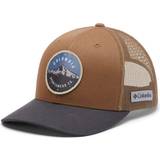 Brun - Elastan/Lycra/Spandex Hovedbeklædning Columbia Unisex Mesh Snap Back Hat - Delta/Shark/Mt Hood Cicle Patch