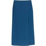 Tory Burch Dame Nederdele Tory Burch Stretch Faille Wrap Skirt - Solar Blue