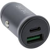InLine Oplader Batterier & Opladere InLine 12V USB-C/USB-A biloplader 4.8A/60W Grå