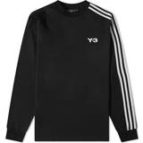 Y-3 Sort Overdele Y-3 3 Stripes Long-Sleeve T-shirt - Black/Off White