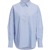 Blå - Dame Skjorter JJXX Jamie Relaxed Poplin Shirt - Blue/Navy Blazer