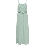 Only Dame - Grøn - Lange kjoler Only Printed Maxi Dress - Gray/Chinois Green