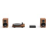 Guld Pladespiller Pro-Ject Colourful Audio System Walnut