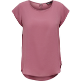 3XL - 46 - Dame Bluser Only Vic Loose Short Sleeve Top - Pink