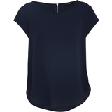 32 - Dame - XXS Bluser Only Vic Loose Short Sleeve Top - Night Blue