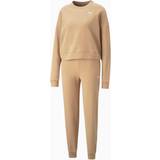 Løs - Polyester Jumpsuits & Overalls Puma Loungewear Suit Women - Dusty Tan