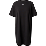 Nike Bomuld Kjoler Nike Sportswear Phoenix Fleece Oversized 3/4-Sleeve Dress - Black/Sail