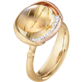 Rosaguld Ringe Ole Lynggaard Lotus Ring 3 - Gold/Rose Gold/Rutile Quartz/Diamonds