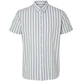 Hør - XXL Overdele Selected Reg New Linen Shirt - Grey
