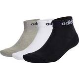 Adidas Grå Undertøj adidas Linear Ankle Cushioned Socks 3-Pairs - Medium Grey Heather/White/Black