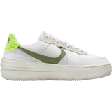 Imiteret læder - Plast Sneakers Nike Force 1 W - White/Sail/Volt/Oil Green